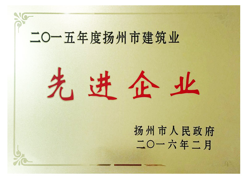15年度市建筑业先进企业